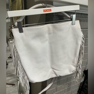 Rebecca Minkoff White Fringe Shoulder Bag
